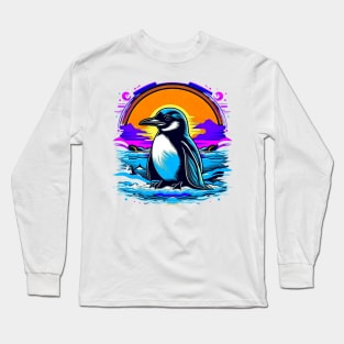 Antarctica Exploration Penguin Graphic Long Sleeve T-Shirt